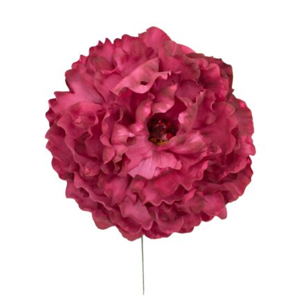 Flor de flamenca estilo peonia color Tinto - Imagen 1