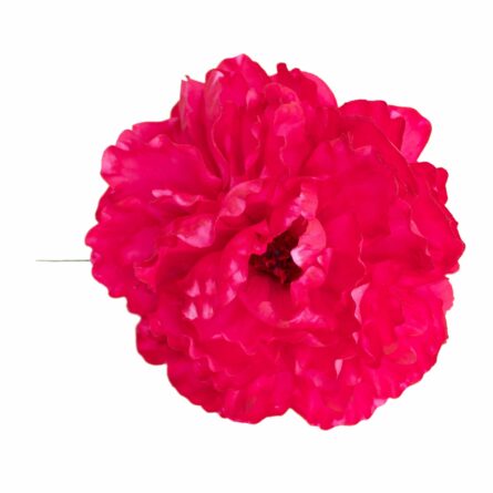 Flor de flamenca estilo peonia color Fucsia - Imagen 1