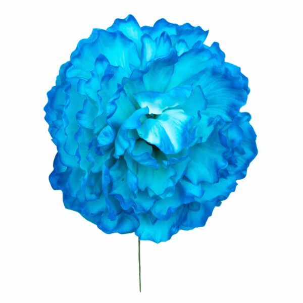 Flor de flamenca estilo peonia color Turquesa