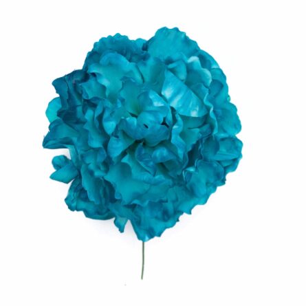 Flor de flamenca estilo peonia color Aguamarina - Imagen 1