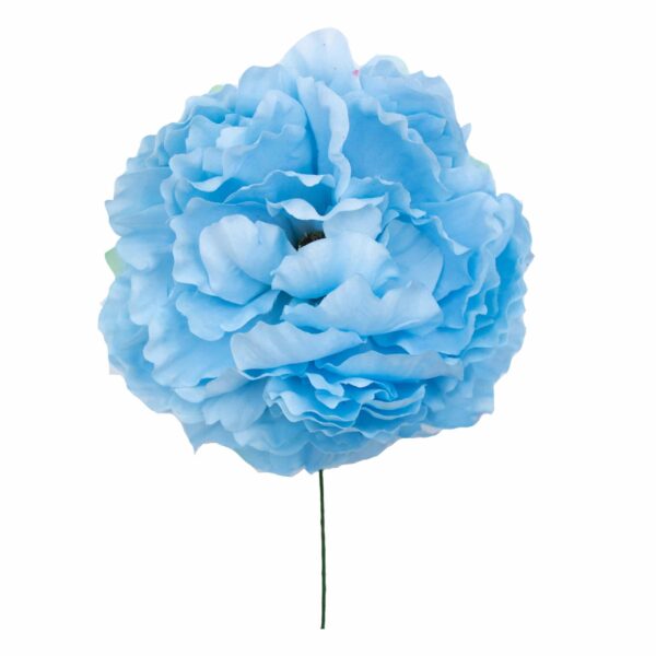 Flor de flamenca estilo peonia color Celeste