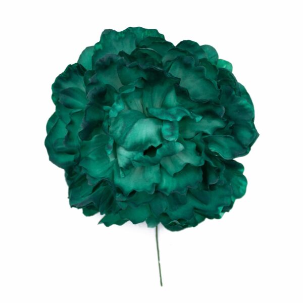 Flor de flamenca estilo peonia color Verde Botella