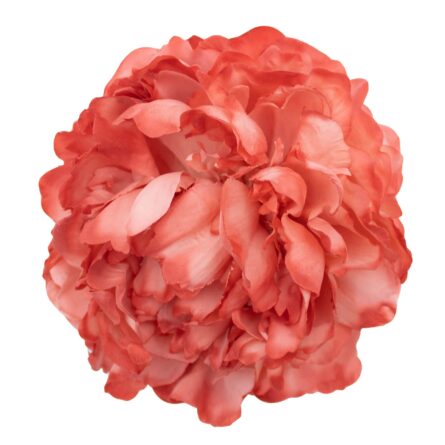 Flor de flamenca estilo peonia color Coral - Imagen 1