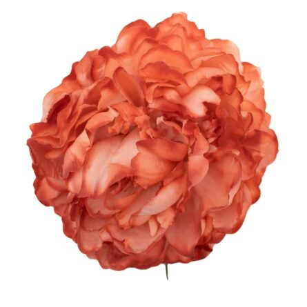 Flor de flamenca estilo peonia color Coral - Imagen 1