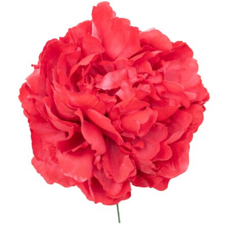 Flor de flamenca estilo peonía color Rojo Carmín - Imagen 1
