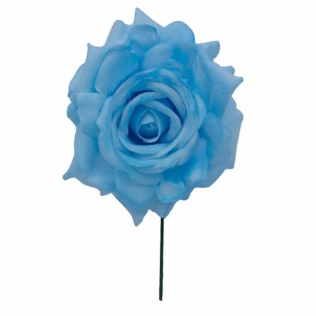 Rosa de flamenca color Azul Celeste - Imagen 1