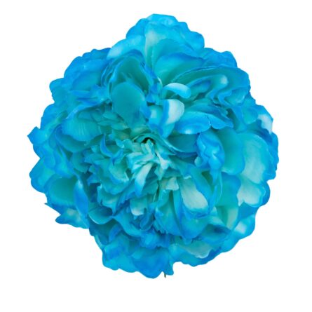Flor de flamenca estilo peonia color Azul Turquesa - Imagen 1