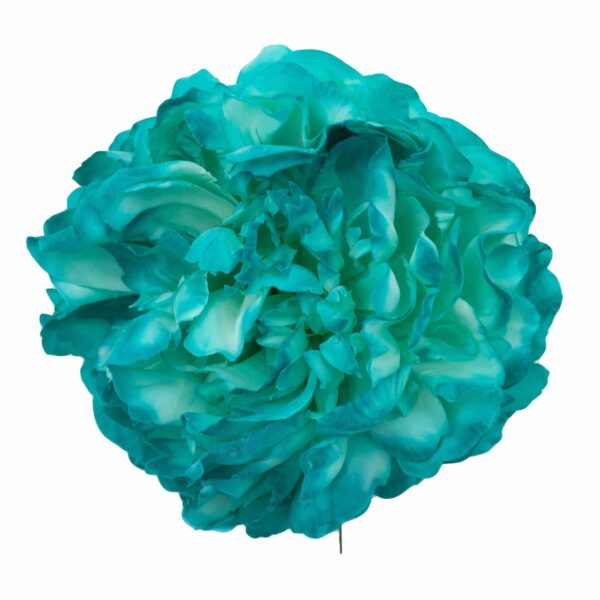 Flor de flamenca estilo peonía color Aguamarina