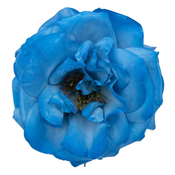 Rosa de flamenca color Azul Azafata