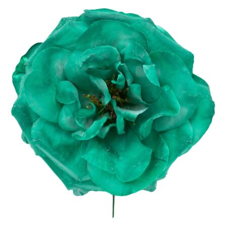 Rosa de flamenca color Verde Esmeralda - Imagen 1