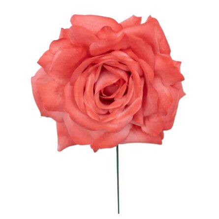 Rosa de flamenca color Coral - Imagen 1