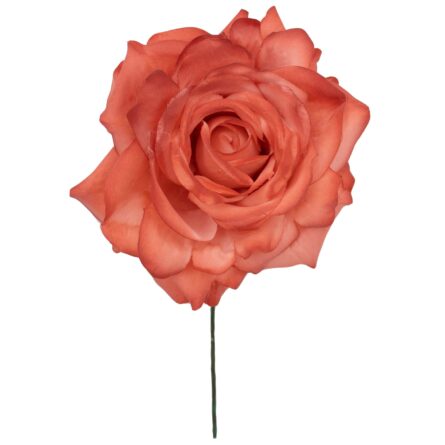 Rosa de flamenca color Coral - Imagen 1