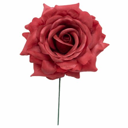 Rosa de flamenca color Rojo Coral - Imagen 1