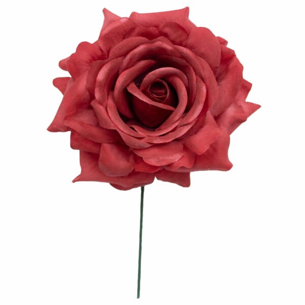 Rosa de flamenca color Rojo Coral