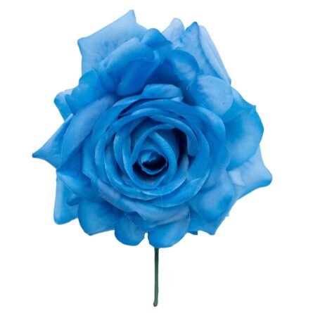 Rosa de flamenca color Azul Azafata - Imagen 1