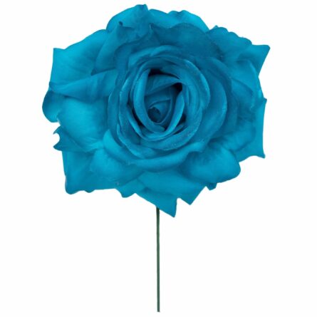 Rosa de flamenca color Aguamarina - Imagen 1