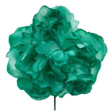 Flor de flamenca mediana color Verde Esmeralda - Imagen 1