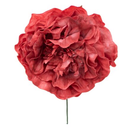 Flor de flamenca mediana color Rojo Coral - Imagen 1
