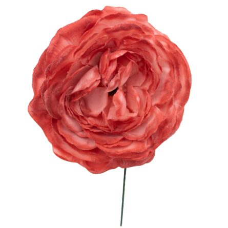 Flor de flamenca mediana color Coral - Imagen 1