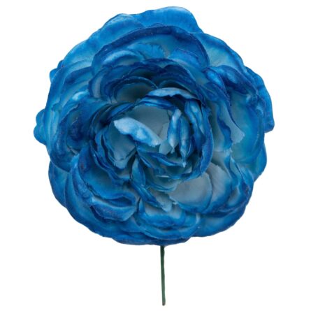 Flor de flamenca mediana color Azul Azafata - Imagen 1