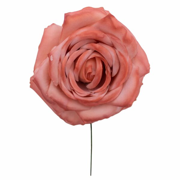 Rosa de flamenca color Coral Envejecido
