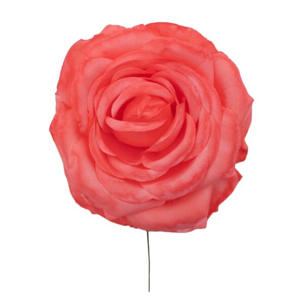Rosa de flamenca color Coral Vivo