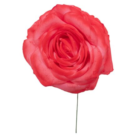 Rosa de flamenca color Rojo Coral - Imagen 1