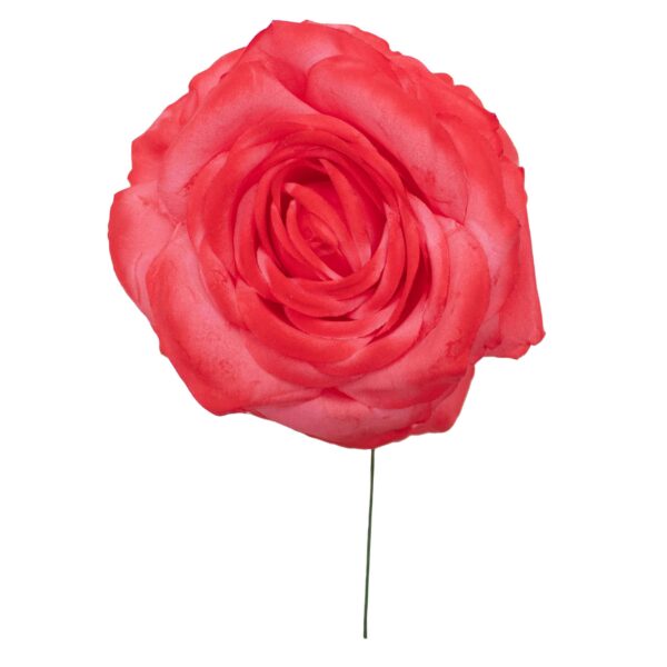 Rosa de flamenca color Rojo Coral