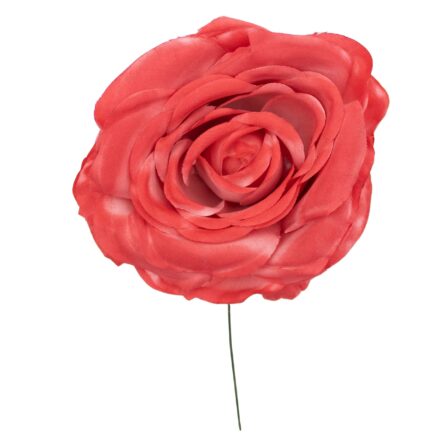 Rosa de flamenca color Coral - Imagen 1