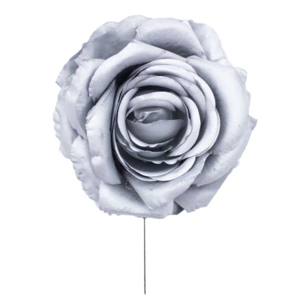 Rosa de flamenca color Plata - Imagen 1