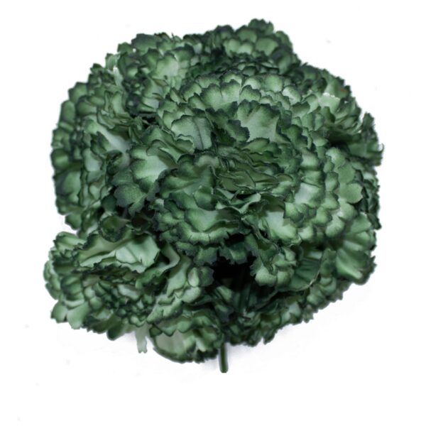 Ramillete de claveles de color Verde Caki Oscuro