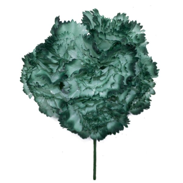Ramillete de claveles de color Verde Botella