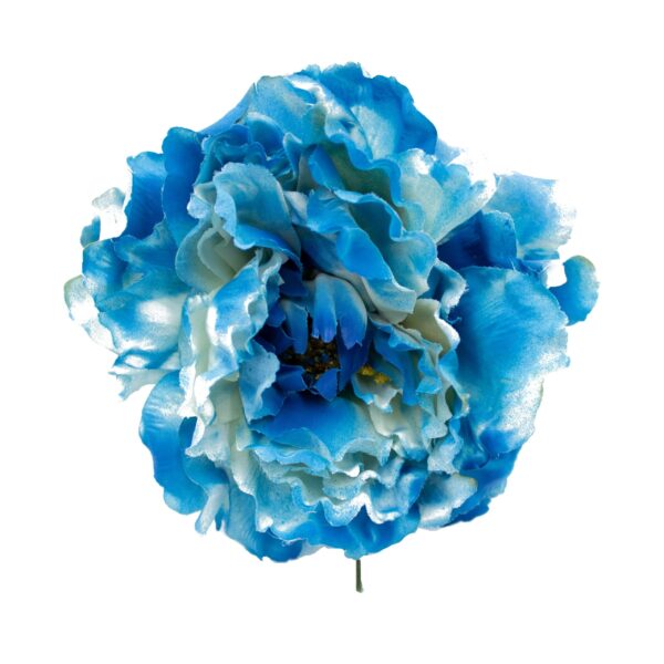 Flor de flamenca estilo peonia color azul marino