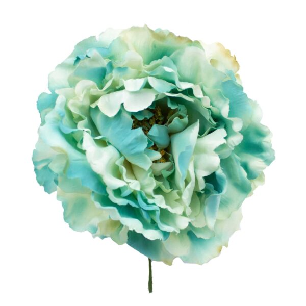 Flor de flamenca estilo peonia color Verde Turquesa