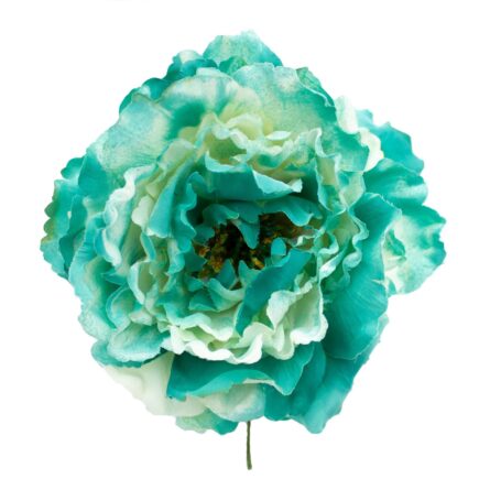 Flor de flamenca estilo peonia color Verde Turquesa - Imagen 1