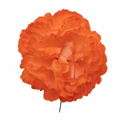 Flor de flamenca estilo peonia color Naranja - Imagen 1