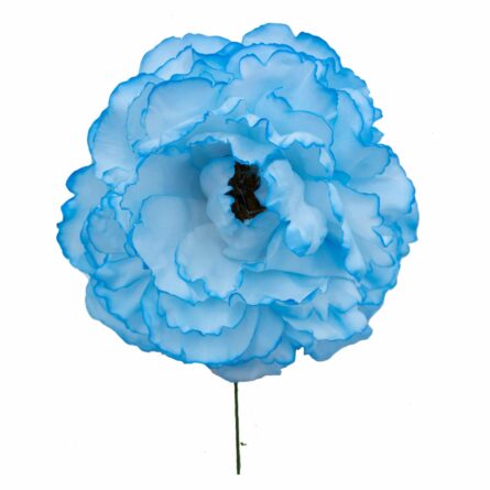 Flor de flamenca estilo peonia color Celeste - Imagen 1
