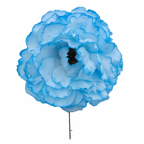 Flor de flamenca estilo peonia color Celeste