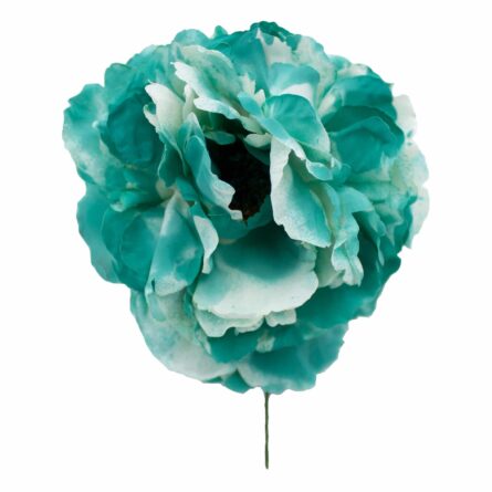 Flor de flamenca estilo peonia color Verde Esmeralda - Imagen 1