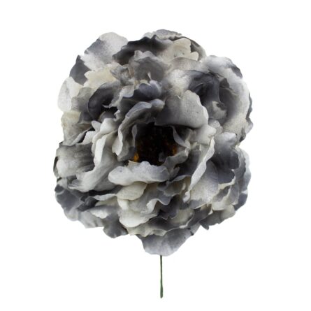 Flor de flamenca estilo peonia color Gris - Imagen 1