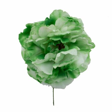 Flor de flamenca estilo peonia color Verde Andalucía - Imagen 1