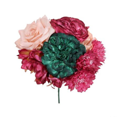 Ramillete tiara de flamenca multicolor - Imagen 1