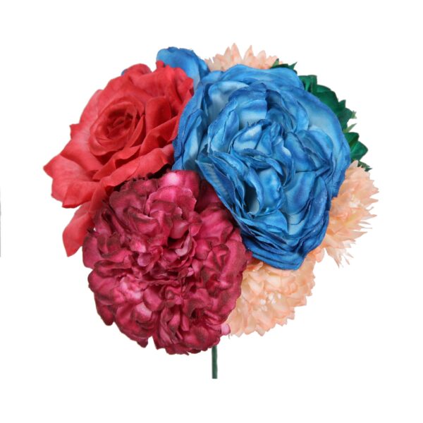 Ramillete tiara de flamenca multicolor