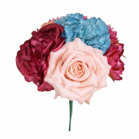 Ramillete tiara de flamenca multicolor - Imagen 1