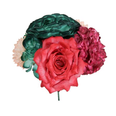 Ramillete tiara de flamenca multicolor - Imagen 1