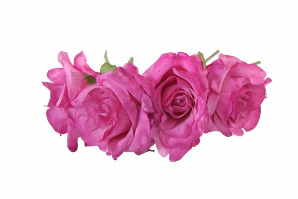 Diadema de rosas en color rosa fucsia