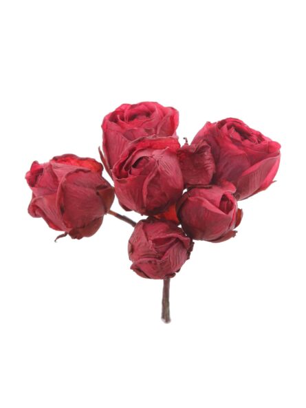 Capullo envejecido de rosas color Guinda - Imagen 1