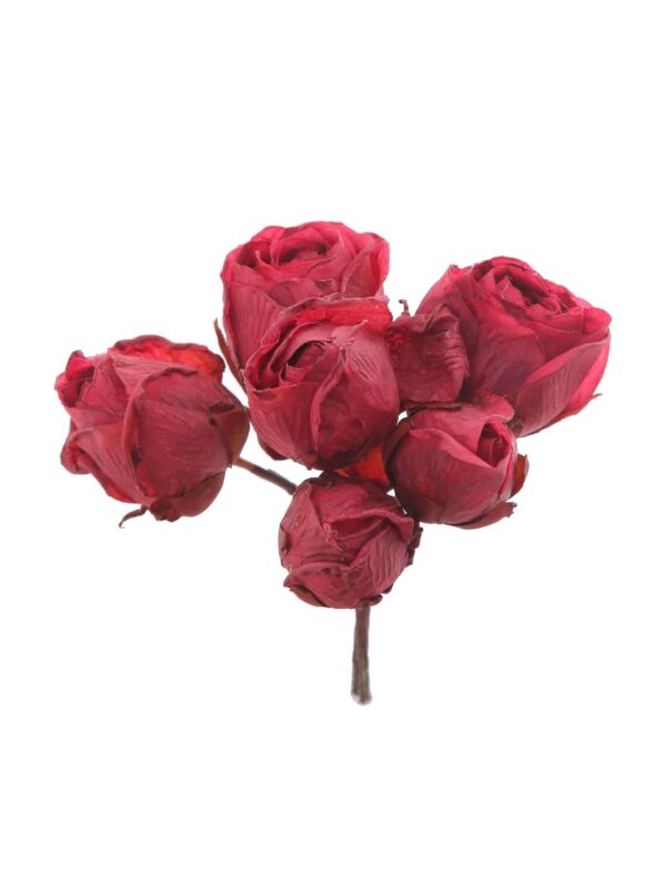 Capullo envejecido de rosas color Guinda