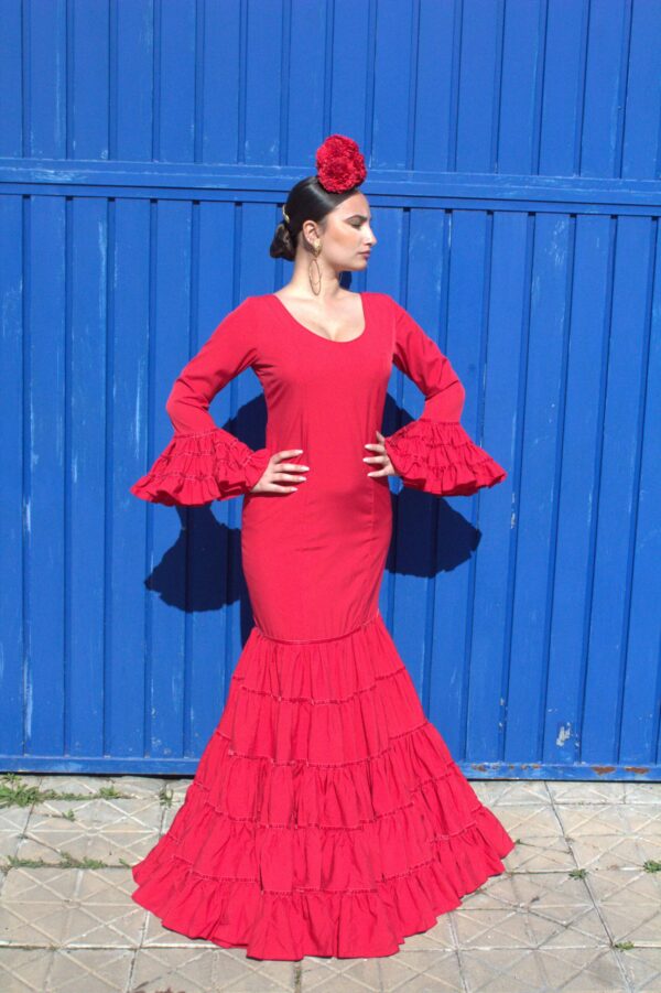 Traje de flamenca Atenea rojo