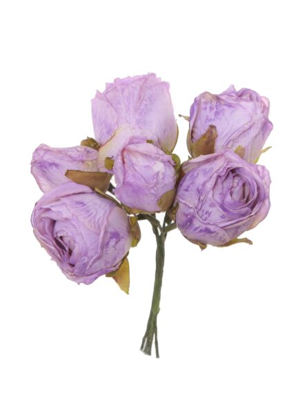 Capullo envejecido de rosas color Lila - Imagen 1